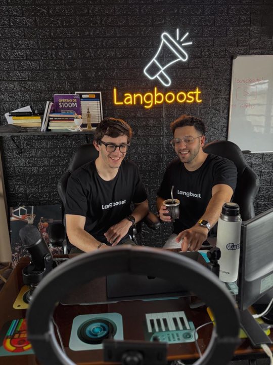 Agustín Mancini y Caetano Abatte, fundadores de LangBoost